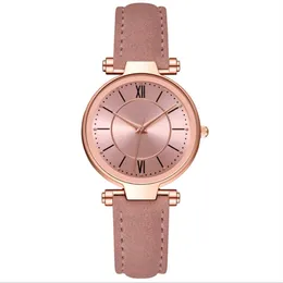 McyKcy Brand Leisure Fashion Style Womens Watch Good Selling Pink Leather Band Quartz Battery Ladies Watches Wristwatch321e