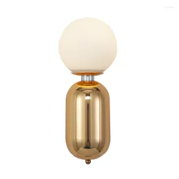 Lampada da parete Post Modern Black White Gold Color Toolery Simple Creative Bedside Decoration Light Living Room Corridor