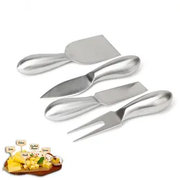 Ny rostfritt stål ostkniv smörkniv ostkaka gaffel kök bestick bakverktyg grossist 0722
