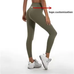 Kanada Yoga Marke Damen Klassische Versionen Soft Naked-Feel Athletic Fitness Leggings Damen Stretchy High Waist Gym Sport Strumpfhosen Yo236W