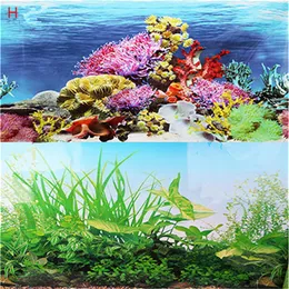 50x120cm Acquario Decorazione Acquario a doppia faccia Sfondo Poster Serbatoio di pesce Decorazione da parete1925