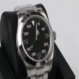 2020 nuovo stile Ro automatico 2813 movimento Air King orologio da uomo quadrante nero cinturino in acciaio inossidabile 316 orologio da uomo Monor Hemmo290P