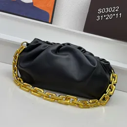 Botteg Venetas Borsa a catena di design di lusso di alta qualità Borsa da donna in vera pelle di qualità Borsa a tracolla grande catena oro di vendita calda Nero Marrone 12 colori Lady Party Wedding Dre