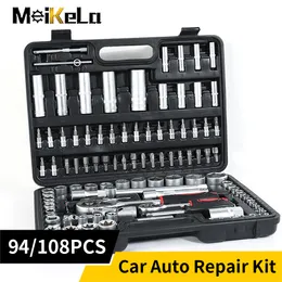 Meikela Car Auto Repair Kit 94/108pcs Coken Universal Socket Wrench Set Set Automotive Manual Manual Tool Tool Kit Kit