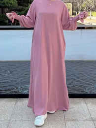 Ubranie etniczne Eid muzułmańskie kobiety Abaya Maroko sukienka Abayas elegancka modlitwa Abayas Długie rękawowe sukienka Ramadan Musulman Maxi Vestidos 230721