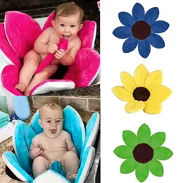 Newborn Baby Bathtub Foldable Flower Blooming Bath Tub Anti-slip Baby Shower Baby Blooming Sink Bath Cushion Skin Bath Pad Mat 201216V