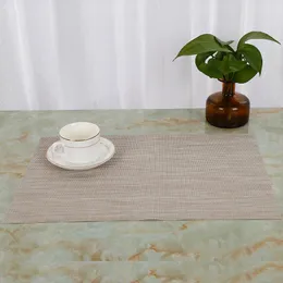 Masa Runner 6pcs PVC Placemats Dokuma Slip Olmayan Isı Yalıtım Yemek Yemleme Yıkanabilir Akşam Yemeği Mutfak 45CMX30CM QDD1050