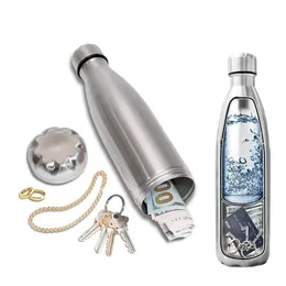 Scatole di immagazzinaggio Bidoni 750ml Diversion Bottiglia d'acqua Bottiglia d'acqua portatile Secret Stash Pill Organizer Può nascondere al sicuro i soldi B272f