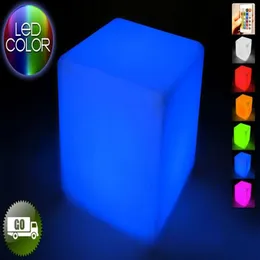 vendita di mobili a led 40 cm x 40 cm x 40 cm mobili a colori LED panca LED PE sedia quadrata RGB hom arredamento da giardino 1 set lot308u