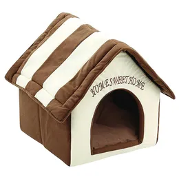 Taşınabilir kapalı evcil hayvan yatak köpek evi yumuşak ve rahat kedi köpek tatlı oda kulübesi kedi ev paspas kanepe wy1116293u
