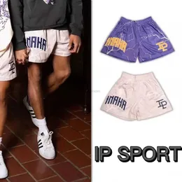 مصمم أزياء قصيرة غير رسمية جديدة IP American Trendy Basketball Shorts Running Litness Leisure Quick Drying Breatable Quart