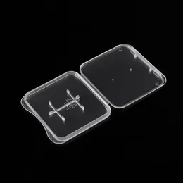 2 in 1 Standard Memory pack box Card Case Holder Micro SD TF Card Storage Transparent Plastic Boxes231e