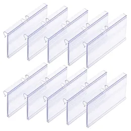 Acessórios 70 peças 8x4.2cm porta-etiquetas de plástico transparente para prateleira de fio, etiquetas de preço de varejo, cesta de etiquetas, clipe em etiquetas para caixas de armazenamento