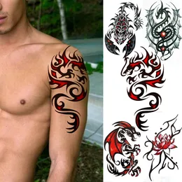 Realistic Fake Dragon Temporary Tattoo For Men Women Children Tribal Totem Scorpion Waterproof Tatoo DIY Body Art Tattoo Sticker