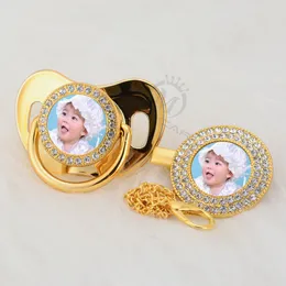 赤ちゃんの歯の歯のおもちゃmiyocarカスタム任意の名前po gold bling pacifier and pacifier clip bpa free dummy bling amazing design p-p-p 230721