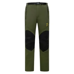 Męskie na zewnątrz polar Softshell podszewki długie spodnie wiatroodporne wodoodporne sportowe sportowe wędrówki Trekking Spodni Straigh178f