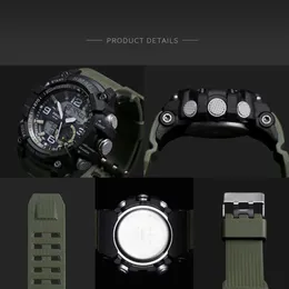 Smael Watch Sport Men's Wristwatch LED Digital Clock Waterproof Dual Time Wristwatch Military Watch 1617 Mens Watches Militar3521