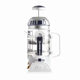 Ferramentas frete grátis r2d2 robô forma cafeteira 960ml copo de leite conjunto criativo ornamento de mesa presente personalizado caneca de café cerâmica