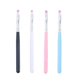 Nail Brushes UV Poly Gel Nail Brush, Flat Head Painting Pen for Nails Acrylic, UV Acrylic Nail Art Brush for Salon Home DIY