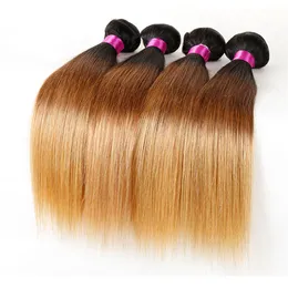 Ombre Straight Hair Weaves Malaysia Indian Peruvian Brazilian Virgin Hair Bundles Human Hair Bundles 1b 27 1b 99j 1b 4 27 1b 30227w