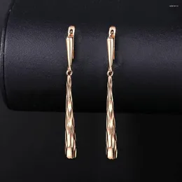 Kolczyki stadnorskie Davieslee 585 Rose Gold Kolor Women Women Fashion Ear Biżuter