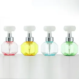 Liquid Soap Dispenser Flower Bubble Bottles 300ml Plastic Bubbles Hand Washing Cosmetics Foam Bottling Kitchen Accessories