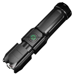 Waterproof LED USB Rechargeable Flashlight Portable ABS plastic Super Bright Flashlights torch telescopic zoom outdoor hunting camping lamp lights