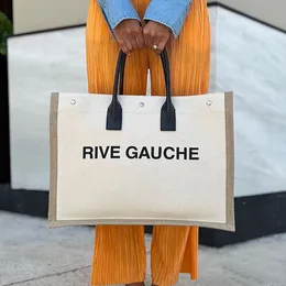 Luxuriöse Designer-Umhängetasche, große Handtaschen von Rive Gauche, Damentasche mit Henkel, Pochette-Kupplung, Leinen, Strand-Schulter-Modetasche, Herren-Reisetasche, Segeltuch-Geldbörse, Gepäcktaschen