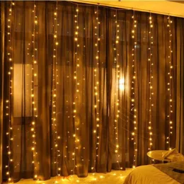 220V Curtain Light 3 3m LED Strings Festival de Fada de Fada El Luzes de Casamento Backgroud 2464
