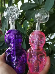 hookahs mini Glass Bubbler Water Bongs Skull Glass Hookahs Smoke Pipe Bubblers Dab Rigs Oil Rigs