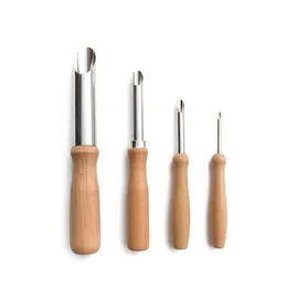 Zanaat Araçları 4pcs/Set Seramik Circar Kil Delik Kesiciler Y Punch ve Scpture Circle için Sha XBJK2207 Bırak Teslimat Ev Bahçe Sanatları Craf Dhmtu