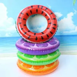 Früchte Schwimmring Röhren Sommer Wassersport Matratze Lounge Kinder Erwachsene schwimmende Schwimmer Wassermelone Orange Rettungsring Pool Strandspielzeug