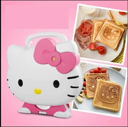 Akcesoria śniadaniowe producent piasku elektryczny Kitty Waffle Maker Toast Toster Naleś Pancake Pan Mini piekarnik