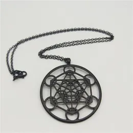 Pendant Necklaces Metatron's Cube Silver Plated & Pendants For Women Fashion Jewelery Drop