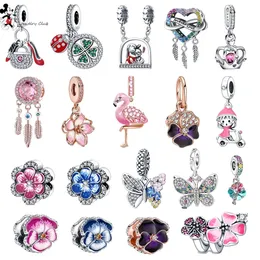 925 Silver Fit Pandora Charm 925 Bracelet Fashion DIY Jewelry Leaves Charms for Pandora Charm 925 Silver Beads Charms