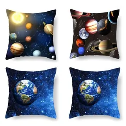 Galaxy Planets Cushion Covers Space Solar System Earth Moon Cover 홈 장식 베개 케이스 소파 16370985295N
