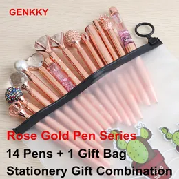 Kugelschreiber GENKKY Rose Gold Kugelschreiber Geschenk Briefpapier Kombination Serie Rosegold Stifte für Schule Büro Lieferanten Stift Weihnachtsgeschenke 230721