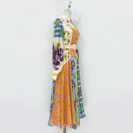 Casual Dresses Australisk trendig designerklänning med linne och ramie tryckt klänning