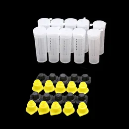 Irons 1set apiculture Kit Nicot Queen Bee تربية البلاستيك الكسب غير المشروع ترقيع اليرقات القلم بكرة القفص حماية الخلايا الإمداد