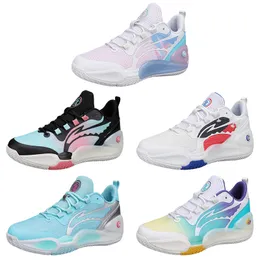 2023 Multi Color Basketballschuhe Atmungsaktive Männer Lila Schwarz Gelb Rosa Blau Trainer Outdoor Sports Color5