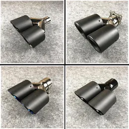 1 PCS Akrapovic Fosco Dupla Etiqueta de Ponta de Escape de Fibra de Carbono Tubo de Escapamentos Universais Tubo de Silenciador de Carro Pontas Bicos Cauda3189