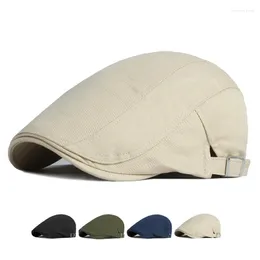 Berets sboy czapki dla mężczyzn Flat Hat Cotton Cap Women's British Vintage Gatsby Painter Hats Ivy Gorro Hombre Boina Four Seasons