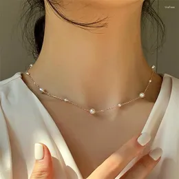 Choker Vintage Imitation Perlen Halsketten Damen Halskette Ästhetische Koreanische Mode Minimalistischen Schmuck Auf Der