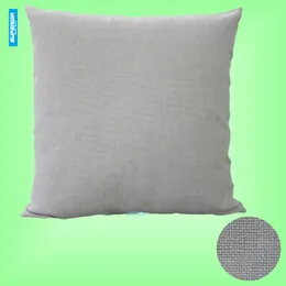 1pcs 18x18 inç poli pamuk harmanlanmış yapay keten yastık kapağı boş ham beyaz keten yastık kapağı arka kaplama su1975 için mükemmel