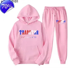 2023 Chándal Trapstar Marca Impreso Ropa deportiva Camisetas de hombre 16 colores Cálido Conjunto de dos piezas Sudadera con capucha suelta Pantalones Movimiento actual 659ess