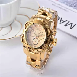 2020 Продажа Invicbes Watches Mens Watch Classic Style Большой циферблат Auto Date Fashion Rose Gold Watch Relojes de Marca265d