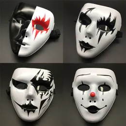 Party Masks selling Halloween props masquerade full face mask hip hop adult handpainted white street dance men 230721