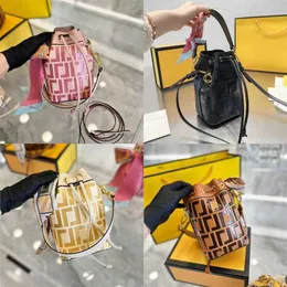 Fbag Evening Bags bucket bags designer bag women leather shoulder Vintage Color Matching Handbags lady crossbody purse wallet 230307