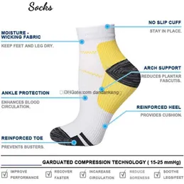 Fashion Sports Running Cotton Compression Socks Outdoor Cycling Hiking Camping Breathable Basketball Sock Slipper Yoga Pilates Exercise tennis Glof sox
