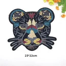 10 adet payetler büyük leopar payet kumaş yamalar giysilerde demir nakış etek dekorasyon deliği yamaları el yapımı diy erişim286t